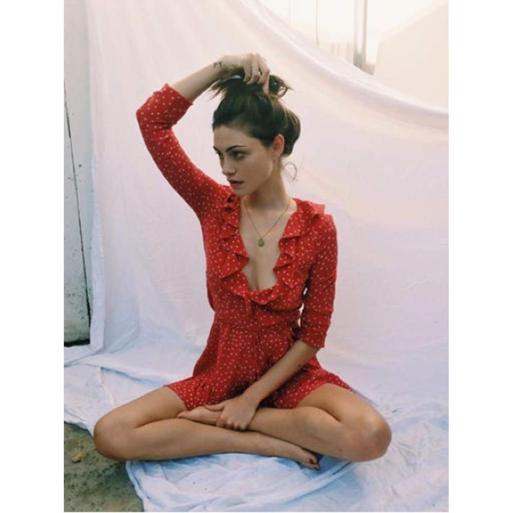 Realisation Par Red Star Mini Wrap Dress Womens Size XS